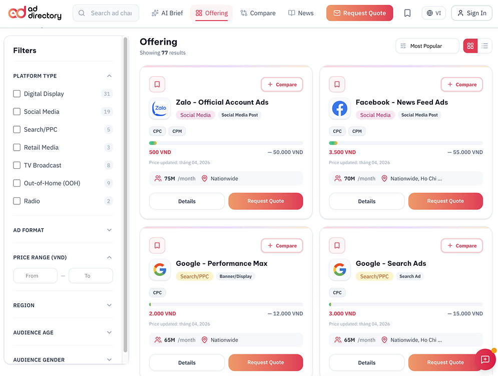 Ad Directory Dashboard